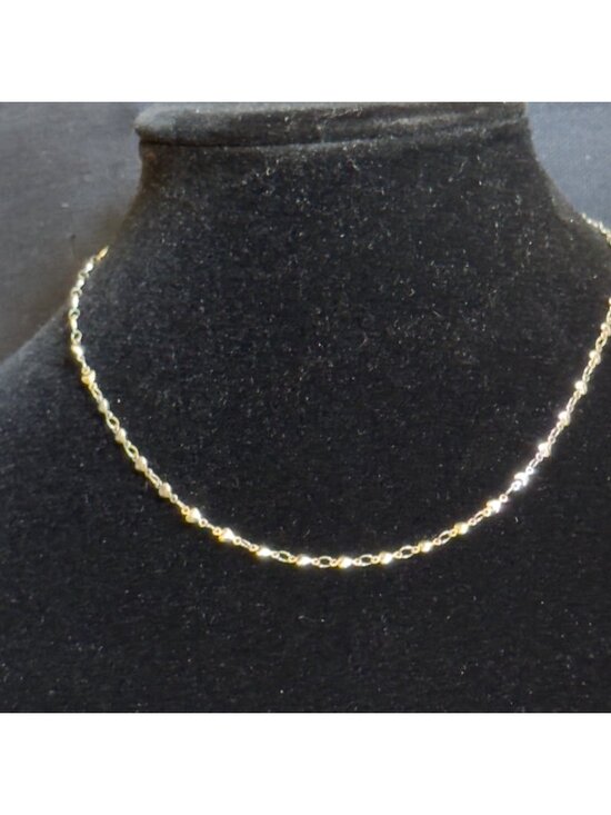 Custom Jewelry Jewelry - Silver-Tone Chain Necklace With Heart Detailing Women's 18 Inches